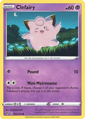 Clefairy 63/185 - SWSH04 Vivid Voltage Reverse Holofoil - Poke-Collect