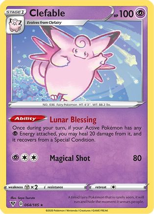 Clefable 64/185 - SWSH04 Vivid Voltage Reverse Holofoil - Poke-Collect