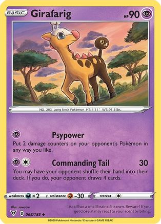 Girafarig 65/185 - Vivid Voltage Reverse Holofoil - Poke-Collect