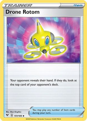 Drone Rotom 151/185 - SWSH04 Vivid Voltage Reverse Holofoil - Poke-Collect