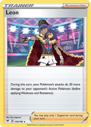 Leon 154/185 - Vivid Voltage Reverse Holofoil - Poke-Collect