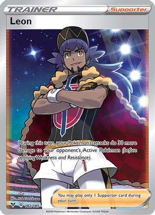 Leon (Full Art) 182/185 - SWSH04 Vivid Voltage Holofoil - Poke-Collect