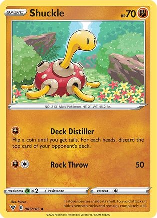 Shuckle 85/185 - Vivid Voltage Reverse Holofoil - Poke-Collect