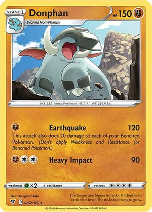 Donphan 87/185 - SWSH04 Vivid Voltage Reverse Holofoil - Poke-Collect