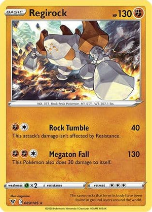Regirock 89/185 - Vivid Voltage Reverse Holofoil - Poke-Collect