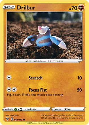 Drilbur 91/185 - SWSH04 Vivid Voltage - Poke-Collect