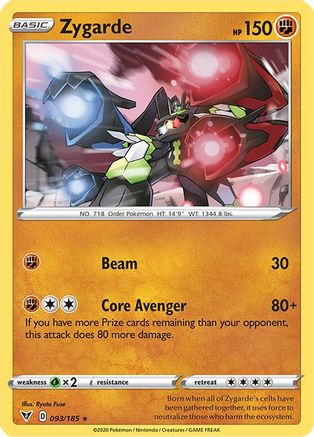 Zygarde 93/185 - Vivid Voltage Holofoil - Poke-Collect
