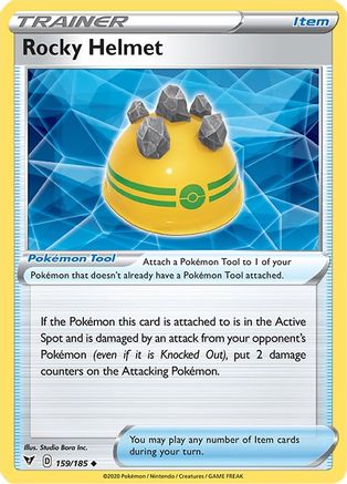 Rocky Helmet 159/185 - Vivid Voltage Reverse Holofoil - Poke-Collect