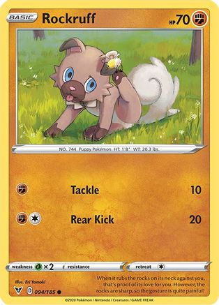 Rockruff 94/185 - SWSH04 Vivid Voltage Reverse Holofoil - Poke-Collect