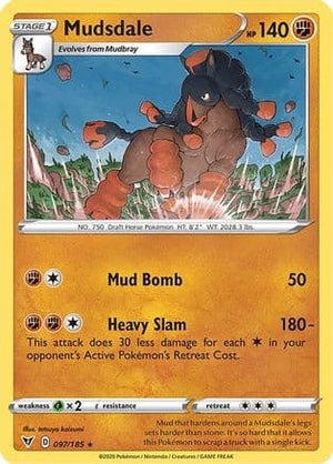 Mudsdale 97/185 - Vivid Voltage Reverse Holofoil - Poke-Collect