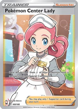 Pokémon Center Lady 185/185 - Vivid Voltage Holofoil - Poke-Collect