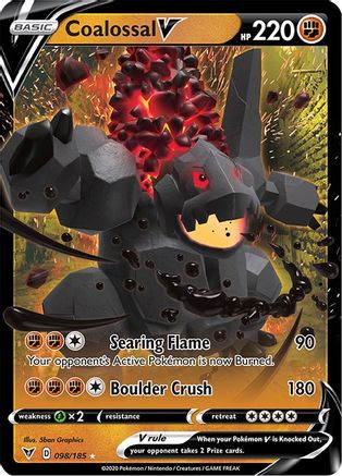 Coalossal V 98/185 - SWSH04 Vivid Voltage Holofoil - Poke-Collect