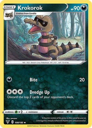 Krokorok 108/185 - SWSH04 Vivid Voltage Reverse Holofoil - Poke-Collect