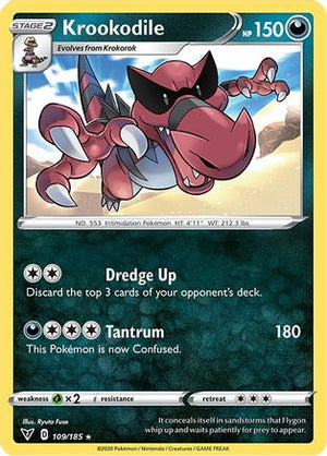 Krookodile 109/185 - Vivid Voltage Reverse Holofoil - Poke-Collect