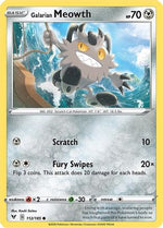 Galarian Meowth 112/185 - SWSH04 Vivid Voltage - Poke-Collect