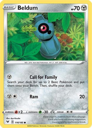Beldum 116/185 - Vivid Voltage Reverse Holofoil - Poke-Collect