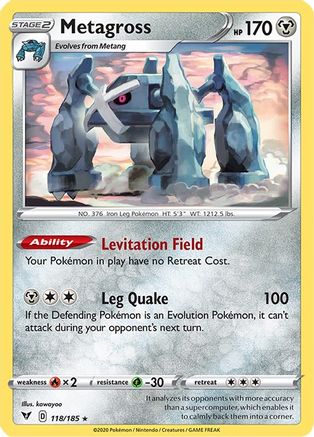 Metagross 118/185 - Vivid Voltage Reverse Holofoil - Poke-Collect