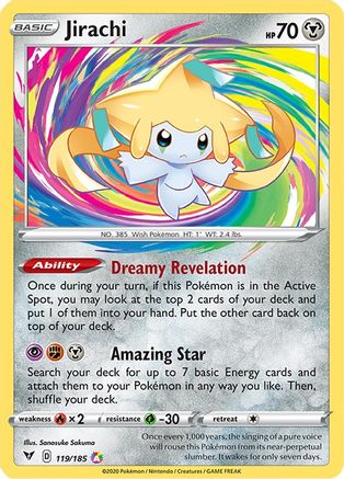 Jirachi 119/185 - SWSH04 Vivid Voltage Holofoil - Poke-Collect