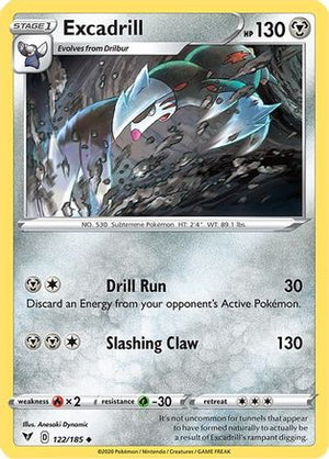 Excadrill 122/185 - SWSH04 Vivid Voltage Reverse Holofoil - Poke-Collect