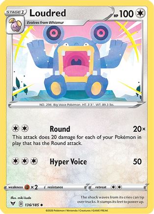 Loudred 136/185 - SWSH04 Vivid Voltage - Poke-Collect