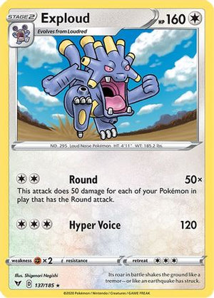 Exploud 137/185 - SWSH04 Vivid Voltage - Poke-Collect