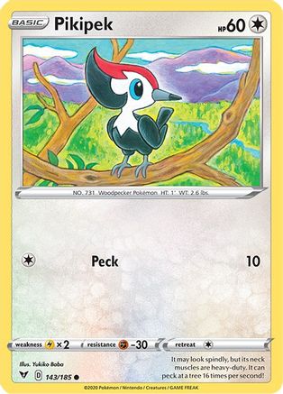 Pikipek 143/185 - SWSH04 Vivid Voltage Reverse Holofoil - Poke-Collect
