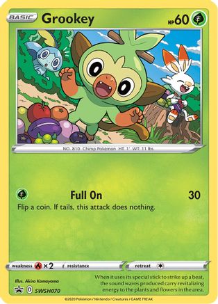 Grookey - SWSH070 SWSH070/307 - SWSH Sword & Shield Promo Cards Holofoil - Poke-Collect