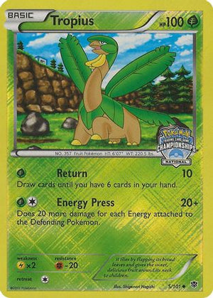Tropius - 5/101 (National Championships) 5 - League & Championship Cards Reverse Holofoil - Poke-Collect