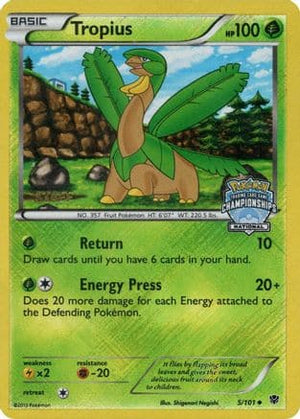 Tropius - 5/101 (National Championships) [Staff] 5 - League & Championship Cards Reverse Holofoil - Poke-Collect