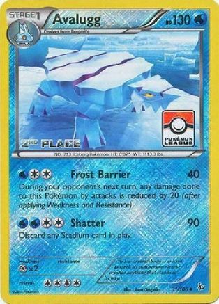 Avalugg - 31/106 (Pokemon League) [2nd Place] 31 - League & Championship Cards Reverse Holofoil - Poke-Collect