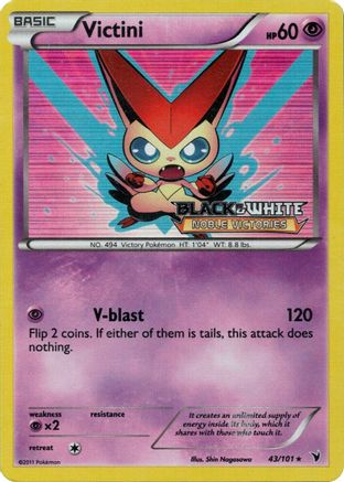 Victini - 43/101 (Prerelease) 43 - Black and White Promos Holofoil - Poke-Collect