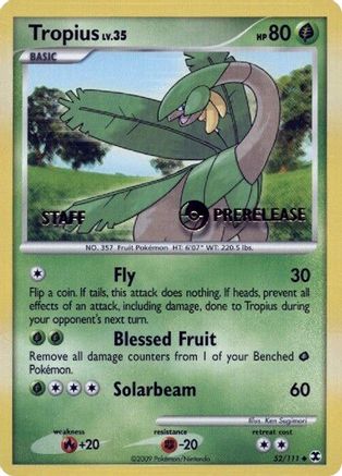 Tropius - 052/111 (Prerelease) [Staff] 52 - Nintendo Promos - Poke-Collect
