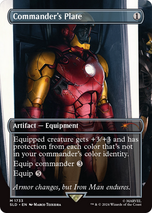 Commander's Plate (SLD-1733) - Secret Lair Drop (Borderless) - Poke-Collect