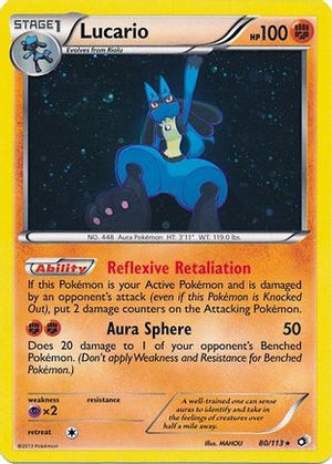 Lucario - 80/113 (Cosmos Holo) 80 - Miscellaneous Cards & Products Holofoil - Poke-Collect