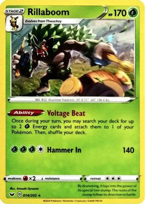 Rillaboom - 014/202 (Cosmos Holo) 14 - Miscellaneous Cards & Products Holofoil - Poke-Collect