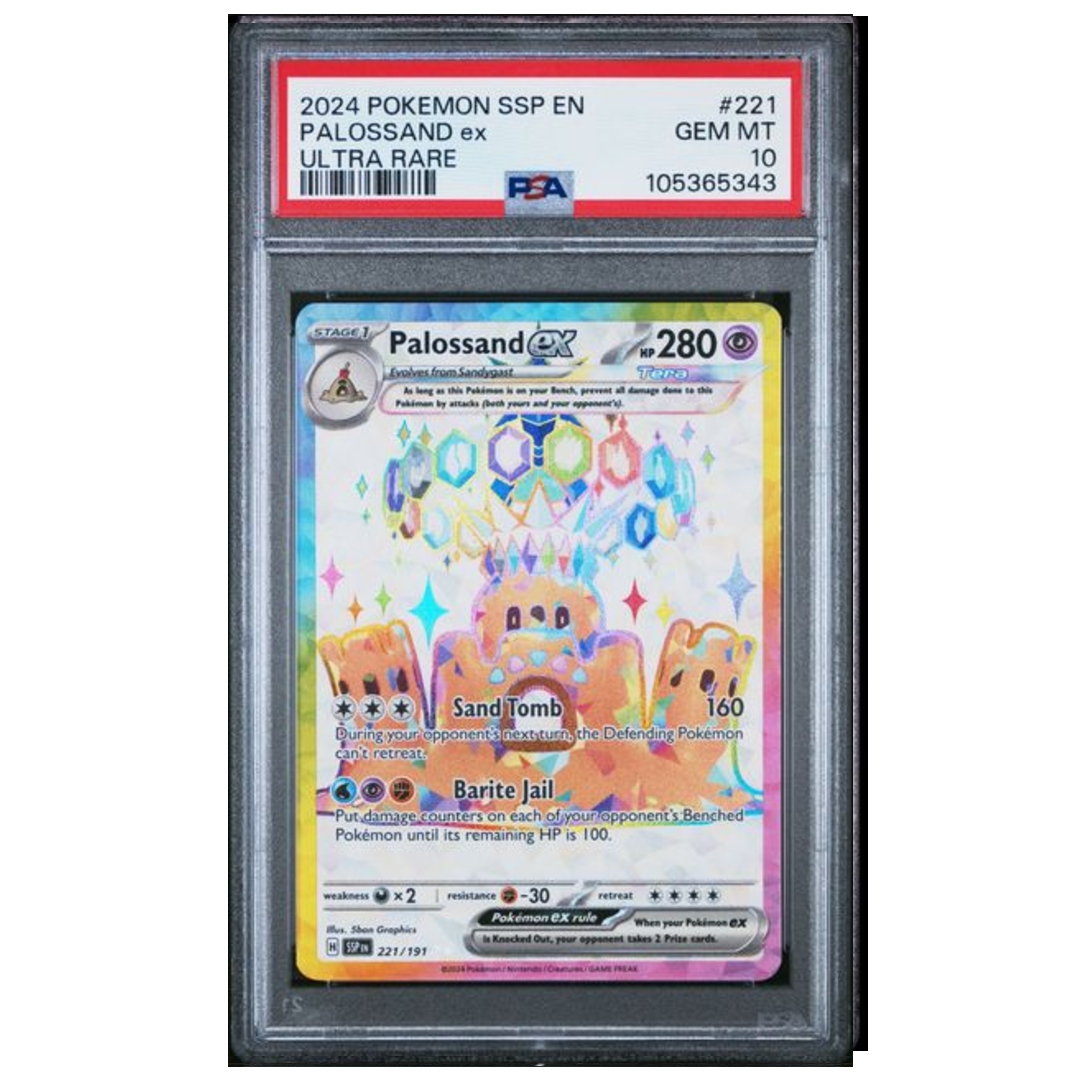 Palossand ex Surging Sparks #221 PSA 10 - Poke-Collect
