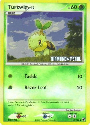 Turtwig - 103/130 [Diamond & Pearl] 103 - Burger King Promos Reverse Holofoil - Poke-Collect