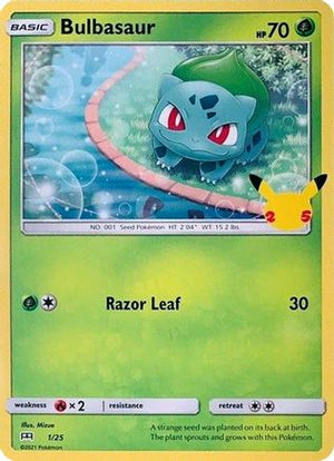 Bulbasaur - 1/25 1/25 - McDonalds 25th Anniversary Promos - Poke-Collect
