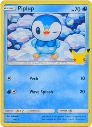 Piplup - 20/25 20/25 - McDonalds 25th Anniversary Promos - Poke-Collect