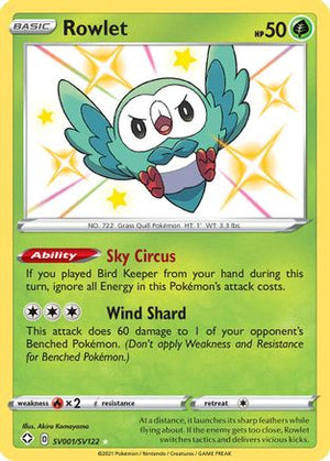 Rowlet SV001/122 - Shiny Vault Holofoil - Poke-Collect