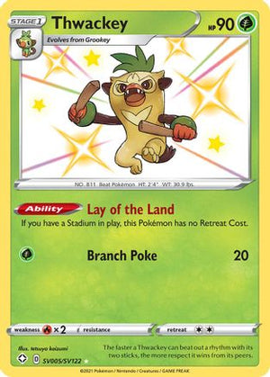 Thwackey SV005/122 - Shiny Vault Holofoil - Poke-Collect