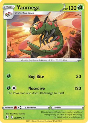 Yanmega 2/72 - Shining Fates Reverse Holofoil - Poke-Collect