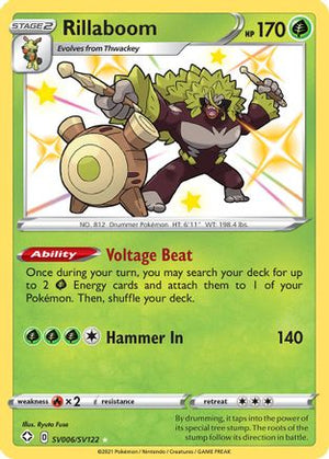 Rillaboom SV006/122 - Shining Fates Shiny Vault Holofoil - Poke-Collect