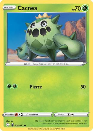Cacnea 4/72 - Shining Fates - Poke-Collect