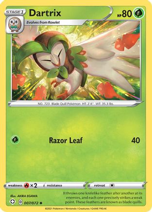 Dartrix 7/72 - Shining Fates Reverse Holofoil - Poke-Collect