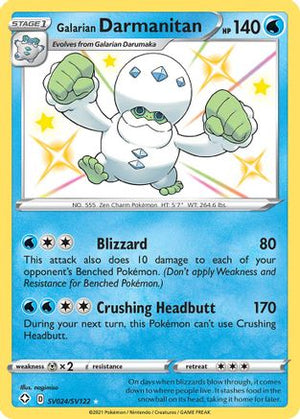 Galarian Darmanitan SV024/122 - Shining Fates Shiny Vault Holofoil - Poke-Collect