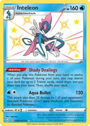 Inteleon SV027/122 - Shiny Vault Holofoil - Poke-Collect