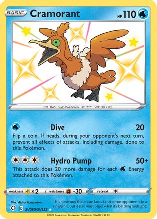 Cramorant SV030/122 - Shiny Vault Holofoil - Poke-Collect
