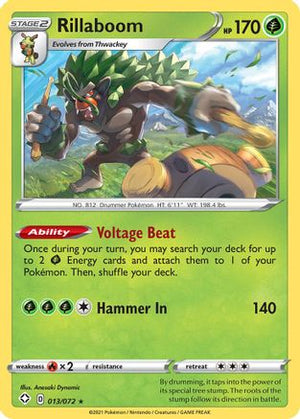 Rillaboom 13/72 - Shining Fates Holofoil - Poke-Collect