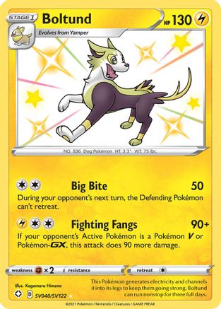 Boltund SV040/122 - Shining Fates Shiny Vault Holofoil - Poke-Collect